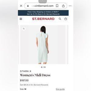 Stark x gauze mint high neck midi dress